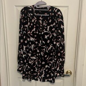 APT 9 Rayon Blouse Top Tunic 3/4 Roll Tab Sleeve